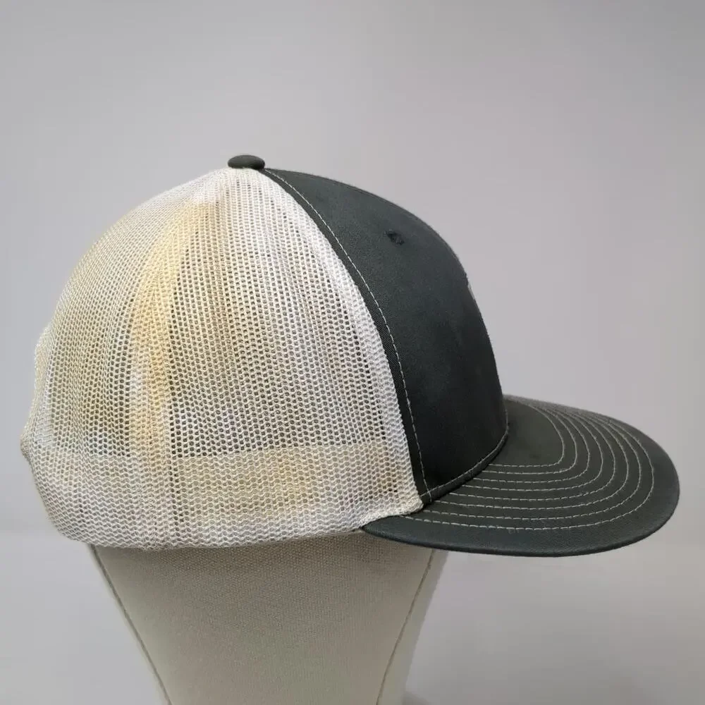 Richardson Trucker Hat Gray One Size TF Water Department Logo Snapback Mesh Cap